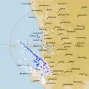 Live Perth Weather Radar - 256km - Rain Rate