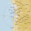 Live Perth Weather Radar - 128km - Rain Rate