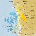 Live Perth Weather Radar - 128km - Doppler Wind