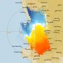 Live Perth Weather Radar - 128km - Doppler Wind