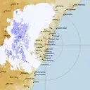 Live Sydney Weather Radar - 128km - Rain Rate