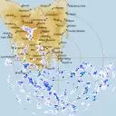 Live Hobart Weather Radar - 256km - Rain Rate