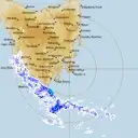 Live Hobart Weather Radar - 256km - Rain Rate
