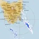 Live Hobart Weather Radar - 256km - Rain Rate