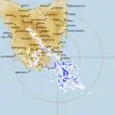 Live Hobart Weather Radar - 256km - Rain Rate