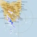 Live Hobart Weather Radar - 256km - Rain Rate