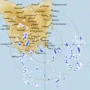 Live Hobart Weather Radar - 256km - Rain Rate