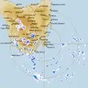 Live Hobart Weather Radar - 256km - Rain Rate