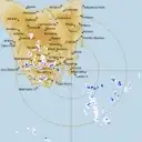 Live Hobart Weather Radar - 256km - Rain Rate