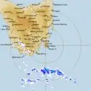 Live Hobart Weather Radar - 256km - Rain Rate