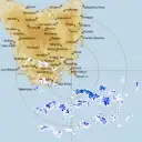 Live Hobart Weather Radar - 256km - Rain Rate