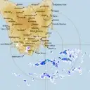 Live Hobart Weather Radar - 256km - Rain Rate