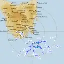 Live Hobart Weather Radar - 256km - Rain Rate