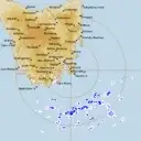 Live Hobart Weather Radar - 256km - Rain Rate