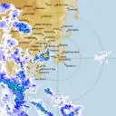 Live Hobart Weather Radar - 128km - Rain Rate