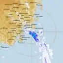 Live Hobart Weather Radar - 128km - Rain Rate