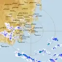 Live Hobart Weather Radar - 128km - Rain Rate
