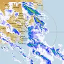 Live Hobart Weather Radar - 128km - Rain Rate