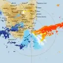 Live Hobart Weather Radar - 128km - Doppler Wind