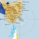 Live Hobart Weather Radar - 128km - Doppler Wind