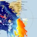 Live Hobart Weather Radar - 128km - Doppler Wind