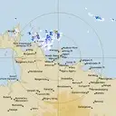 Live Warruwi Weather Radar - 128km - Rain Rate