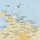 Live Warruwi Weather Radar - 128km - Rain Rate