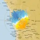 Live Watheroo Weather Radar - 128km - Doppler Wind