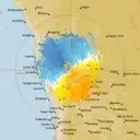 Live Watheroo Weather Radar - 128km - Doppler Wind
