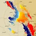 Live Hillston Weather Radar - 128km - Doppler Wind