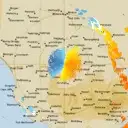 Live Rainbow Weather Radar - 128km - Doppler Wind